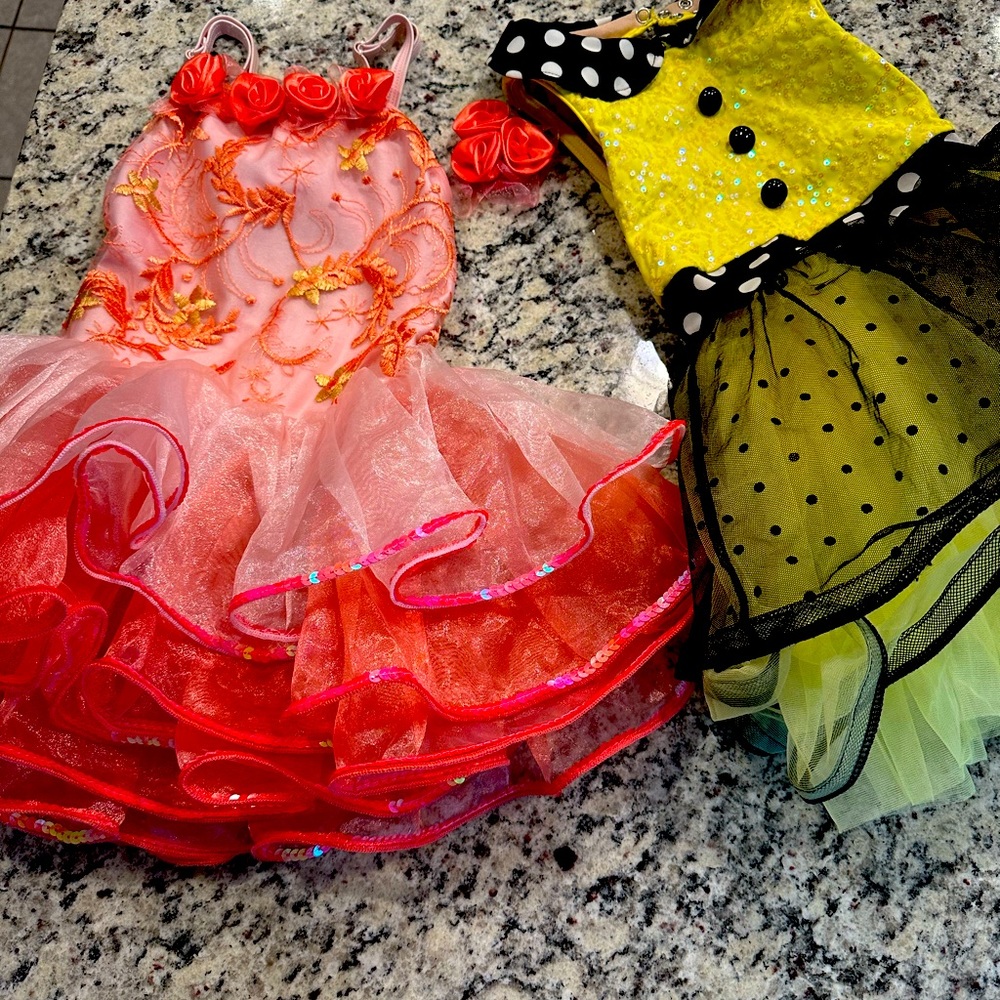 Curtain Call Costumes Peach Blossoms E2121 and  and jacket yellow dress got sold